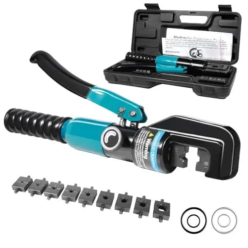 Produktbild: Lsoar Hydraulische Crimpzange 4-70 mm² 9 Sätzen der Crimpformen für Kupfer-Aluminium-Kabelschuhe