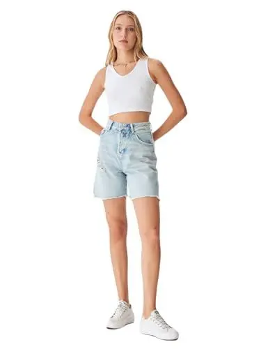 Produktbild: LTB Jeans Damen Jamilia Jeans-Shorts, Allete Wash 54908, L