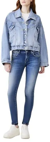 Produktbild: LTB Jeans Damen Nicole - Skinny Fit mit Mittlere Taille und Reißverschluss in Blau aus Baumwollmischung - Größe W25L30