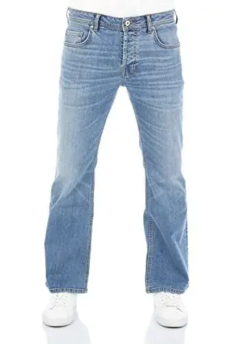 Produktbild: LTB Jeans Hose Herren Bootcut Timor Denim Stretch Tiefer Bund Blau Schwarz 28W - 40W 30L - 36L, Farbvariante:Aiden Wash (53632), Größe:34W / 30L