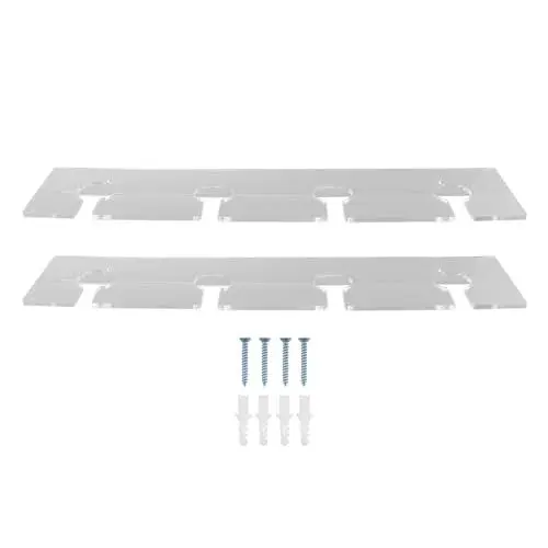 Produktbild: Jerliflyer 2 Stück wandmontierter Weinglashalter aus Acryl, platzsparendes Stielglas-Hängeregal für unter dem Schrank, für 8 Stielgläser (Clear)
