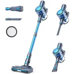 Produktbild: Lubluelu Akku Staubsauger, 23000Pa Staubsauger Kabellos, Leichter Staubsauger mit 225W bürstenloser Motor, 45Min Laufzeit, Staubsauger für Tierhaare,Teppich & Harter Boden