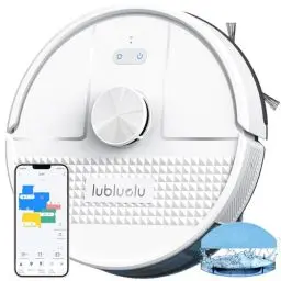 Produktbild: Lubluelu Saugroboter mit Wischfunktion 3-1, 4500Pa Staubsauger Roboter mit Lasernavigation, Roboterstaubsauger SL68 mit Anti-Siphon-Technologie, 150 Min Laufzeit, APP Steuerung, 24 No-Go Zonen (Weiß)