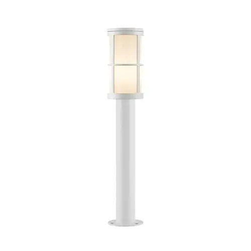 Produktbild: Lucande Außenleuchte 'Kelini' (spritzwassergeschützt (Modern) in Weiß aus Aluminium (1 flammig, E27) - Wegeleuchte, Pollerleuchte, Wegelampe, Sockelleuchte