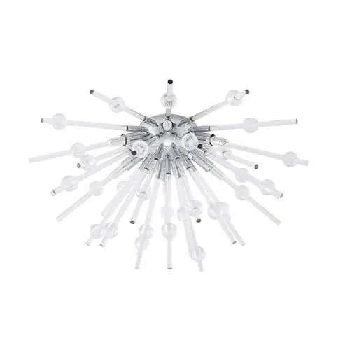 Produktbild: Lucande Deckenlampe Kirai (Design, Modern) in Chrom aus Metall (6 flammig G9) - Design Deckenleuchte Lampe Wohnzimmerleuchte