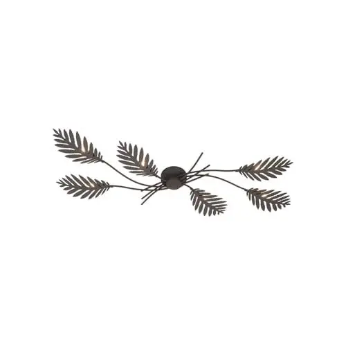 Produktbild: Lucande Deckenlampe 'Nelian' (Design, Modern) in Braun aus Metall u.a. für Wohnzimmer & Esszimmer (6 flammig, G9) - Design Deckenleuchte, Lampe, Wohnzimmerlampe