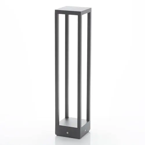Produktbild: Lucande LED Außenleuchte Carlota (Modern) in Schwarz aus Aluminium (1 flammig,) - Wegeleuchte Pollerleuchte Wegelampe Sockelleuchte