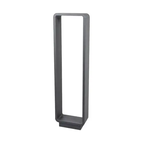 Produktbild: Lucande LED Außenleuchte ninon (spritzwassergeschützt (Modern) in Schwarz aus Aluminium (1 flammig,) - Wegeleuchte Pollerleuchte Wegelampe Sockelleuchte