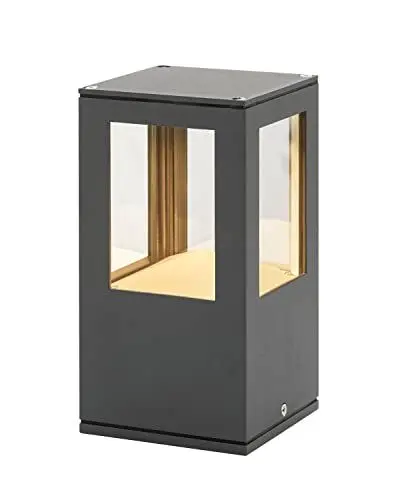 Produktbild: Lucande LED Wegeleuchte Sockelleuchte grafitgrau 20 cm, Sockellampe IP54 Gartenlampe Aussenleuchte Garten Außenstehleuchte Außenlampe Wegelampe