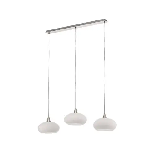 Produktbild: Lucande Pendelleuchte 'Sharvil' (Design, Modern) in Weiß aus Glas u.a. für Wohnzimmer & Esszimmer (3 flammig, E27) - Design-Hängeleuchte, Esstischlampe, Hängelampe, Hängeleuchte, Wohnzimmerlampe
