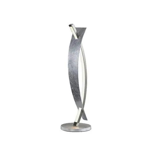Produktbild: Lucande Tischlampe/Tischleuchte dimmbar, Nachttischlampe Silber, 1x 10W gesamt, Designerleuchte Wohnzimmer, Schlafzimmer