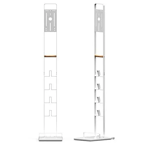 Produktbild: Luchs Ständer Universal für Akkusauger/Handstaubsauger - Organizer für Dyson V6,V7,V8,V10,V11,DC30,DC31,DC34,DC35 Standfuß Halterung Rahmen auf RÄDERN und HOLZGRIFF (Weiss)