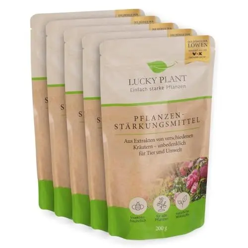 Produktbild: LUCKY PLANT Pflanzenstärkung 200g Pulver | Stärkeres Pflanzenwachstum & längere Blütezeit | Zimmerpflanzen, Sträucher, Rasen, Obst, Gemüse | Unbedenklich für Tier & Natur | Dünger-Alternative (5)