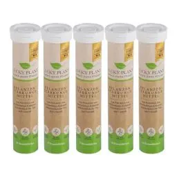 Produktbild: LUCKY PLANT Pflanzenstärkung Tablette | Stärkeres Pflanzenwachstum & längere Blütezeit | Zimmerpflanzen, Sträucher, Rasen, Obst & Gemüse | unbedenklich für Tiere & Natur | 5x 20 Tabletten