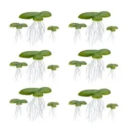 Produktbild: LuckyOpt 1Pack Schwimmpflanzen Miniteich, Plastik Aquarium Schwimmpflanzen Teich, Wasserlinsen Teich Pflanzen für Fischtank Aquarien (1)