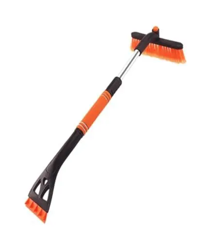 Produktbild: LuckyQianyi,90 cm Eiskratzer Auto mit Besen Schneebesen Abnehmbarer mit große Kante Borsten 25cm,Ergonomischem Schaumstoffgriff Langlebiger (Orange)