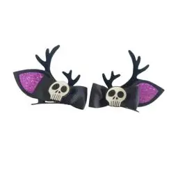 Produktbild: Luckywaqng Halloween Haarspangen Haarschmuck Haarnadeln Süße Halloween Haarspangen Für Frauen Mädchen Halloween Cosplay Fitness Stirnband Damen (G, One Size)