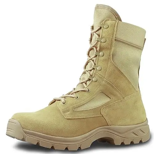 Produktbild: LUDEY Taktische Militärstiefel Herren Leichte Bequeme Einsatzstiefel Atmungsaktive Kampfstiefel Springerstiefel Arbeitsstiefel Beige 46EU