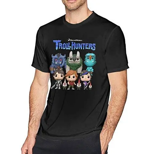 Produktbild: ludouqingJ Herren Kurzarmshirt,T-Stücke Men's Trollhunters Short Sleeve Cotton T-Shirt