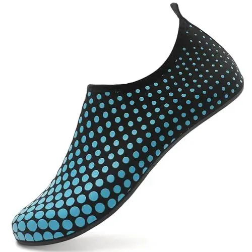 Produktbild: LUEDKA Badeschuhe Herren Damen Wasserschuhe Schnelltrocknend Schwimmschuhe Aquaschuhe Atmungsaktiv Tauchschuhe Slip on Strandschuhe (Blau,38 EU)