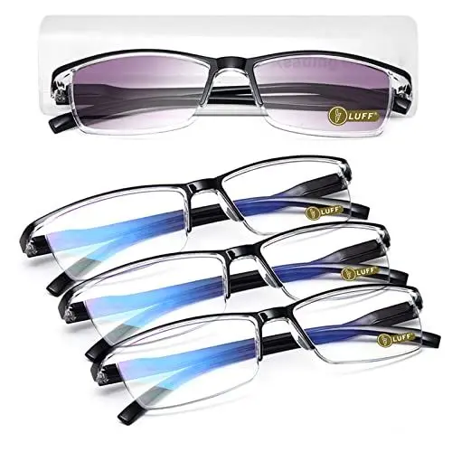 Produktbild: LUFF 4Pcs Anti-Blue-Ray-Lesebrille Tragbare Ultraleichtleser（2.75X）
