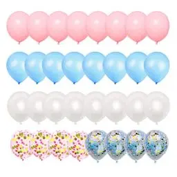 Produktbild: Luftballons Blau Rosa Pink Weiß Sipeayan Gender Reveal Party Ballons 50 Stück 30cm Geschlecht Verkünden Helium Luftballons Glitzer Konfetti Latex Ballons für Baby Shower Kinder Geburtstag Dekoration