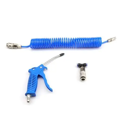 Produktbild: Luftdruckpistole Druckluftpistole Set, SRJQXH Kompressor Zubehör mit 5m Spiralschlauch, Ausblaspistole für Motor Automobilinnenraum Computerhost Möbel Industriereinigung
