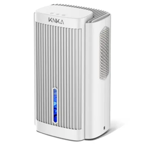 Produktbild: Luftentfeuchter, elektrischer Luftentfeuchter, 650 ml/T (2,1 L), Geräuschpegel unter 45 dB, für 10 Quadratmeter große Wohnungen, Badezimmer, Keller, Einzelader, Farbiges Nachtlicht, weiß