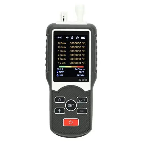 Produktbild: Luftqualitätsmonitor Innen, CO2 PM2,5 Meter Verschmutzung AQI Tester Staubpartikelzähler, Datenlogger Home Air Quality Partikel Staubdetektor Zähler