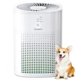 Produktbild: Luftreiniger für Schlafzimmer mit Aromatherapie, MORENTO HEPA Luftfilter, Ein Luftreiniger, der Staub, Pollen, Tierhaare und Rauch verhindern kann, Air Purifier 24dB mit Schlafmodus