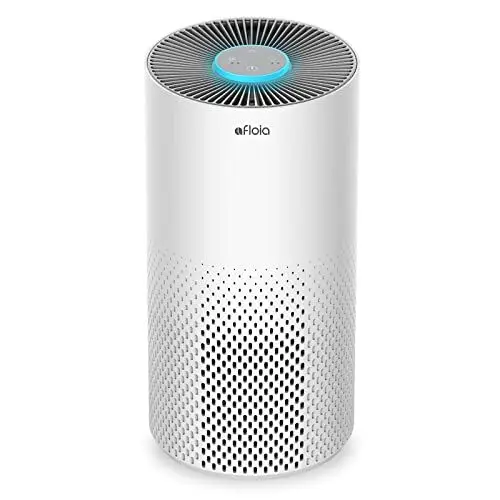 Produktbild: Luftreiniger für Zuhause Schlafzimmer, Ture Filtres haute efficacité, 360° 3-lagige Filtration, flüsterleiser Desktop-Luftreiniger für kleinen Raum, entfernen Sie Rauch, Allergien und