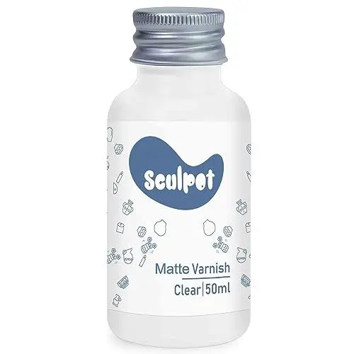 Produktbild: kintsukuroi Lufttrockener Tonglasur matt, 50 ml Tonlack für lufttrocknenden Ton, Klarlack für Kunsthandwerk, wasserfest und matt