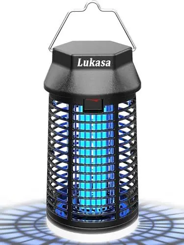 Produktbild: Loowoko Insektenvernichter Elektrisch, 4200V Mückenlampe Mit LED-Licht, Wasserdicht Fliegenfalle Elektrisch Mosquito Killer, Anti Mücken Lampe für Innen Outdoor Schlafzimmer Haus Patio Hinterhof