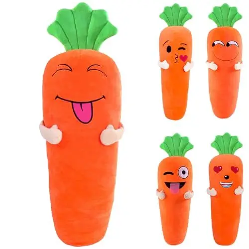 Produktbild: LUKIUP Karotten Plüschtier, 45 cm osterKarotte plüschtier Spielzeug, Kawaii Plüsch, Karotte Kissen Puppen für Kinder Mädchen Jungen Ostern Geschenke, wurfkissen Home décor(B)