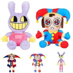 Produktbild: LUKIUP The Amazing Digital Circus Plush, 2 Stück Pomni Jax Kuscheltier, Osterhase Plüschtier für Ostern Weihnachts Valentinstag Geburtstagsgeschenke für Jungen Mädchen