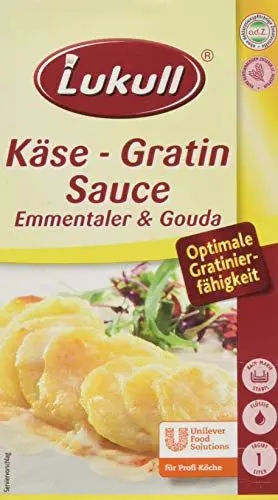 Produktbild: Lukull Käse Gratin Sauce (1 l Packung)