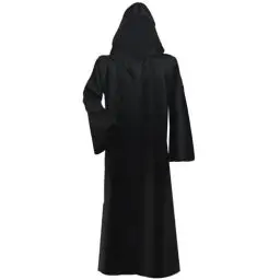Produktbild: LUKYLUM Umhang mit Kapuze Herren Damen Mittelalter Robe Kostüm Herren Schwarzer Kapuzenmantel mit Ärmel Cape Erwachsene Kapuzenumhang Mantel Fancy Dress Costume für Halloween Karneval Cosplay, M