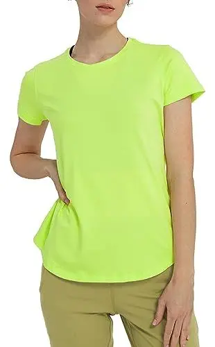 Produktbild: Lulucheri Sportshirt Damen Sport Yoga Fitness Shirt Laufshirt Kurzarm Tops Trainingsshirt Sommer Shortsleeve(Wasabi Grün，XL)