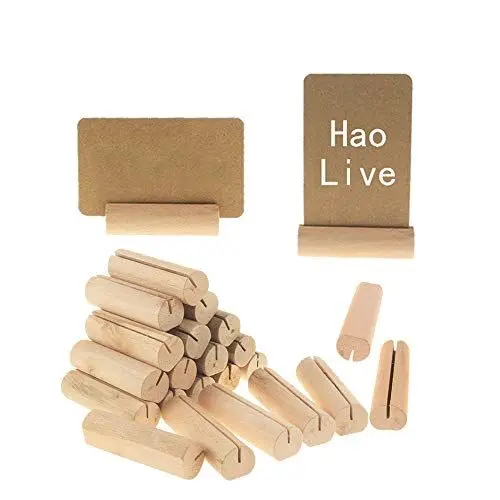 Produktbild: 40 Stücke Tischkartenhalter Fotohalter Holz Kartenhalter, Party Dekoration Kartenhalter Bilder-Memo-Clip Notizen-Fotohalter, Holz Kartenhalter für Hochzeitsfeiern und Heimdekoration