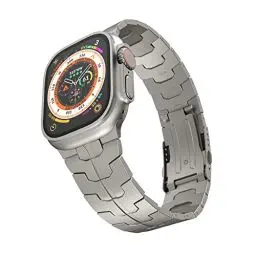 Produktbild: LULULOOK Armband Kompatibel mit Apple Watch Ultra 2/Ultra 49mm, Premium Titanium Grad 2 Ersatzarmbänder für iWatch (Titan)