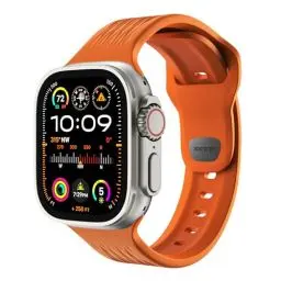 Produktbild: LULULOOK Kompatibel mit Apple Watch Ultra 2/Ultra Armband 49mm 46mm 45mm 44mm 42mm, Wasserdicht FKM (Fluoroelastomer) Sport Ersatzarmbänder mit Schnalle für iWatch Serie 10 9 8 7 SE 6 5 4 3 2 1