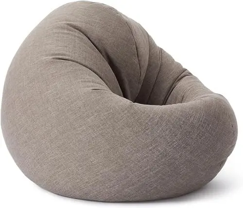 Produktbild: Lumaland Sitzsack Drops: runder Sitzsack (300 L) mit 2-in-1-Funktion für bequemes Sitzen & Liegen | Der Doppelagent für Relax-Momente in- & Outdoor I Mit anpassungsfähiger EPS-Füllung | Ø 120 x 75 cm