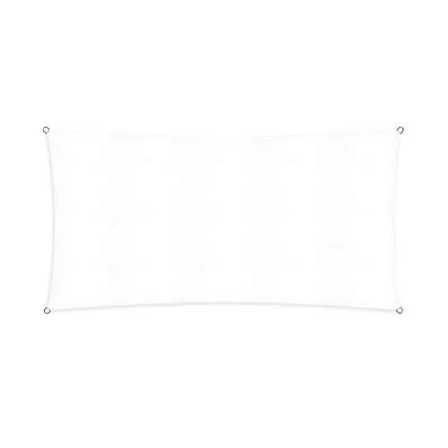 Produktbild: Lumaland Sonnensegel Rechteckig 2 x 4 Meter | Wetterbeständiger Sonnenschutz inkl. Befestigungsseile | Terrasse, Garten & Balkon Schattenspender aus HDPE Segelstoff mit UV Schutz (Weiß)