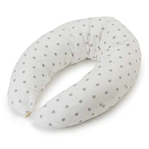 Produktbild: Lumaland Stillkissen XXL 190cm Länge, max. 37cm Durchmesser | Umweltfreundliches, atmungsaktives und Allergiker-freundliches Material | Seitenschläferkissen mit abnehmbarem Bezug