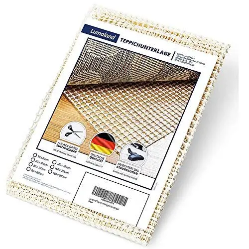 Produktbild: Lumaland Teppichunterlage Antirutschmatte 60 x 100 cm | rutschfeste Teppich Stopper Unterlage | Teppich & Kelim Rutschschutz | Antirutschpad für alle Harte Böden (Zuschneidbar & Atmungsaktiv)