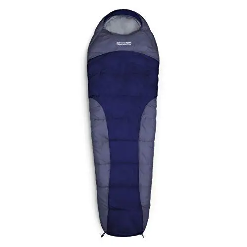 Produktbild: Lumaland Where Tomorrow Schlafsack Mumienschlafsack 230 x 80 cm - inkl. Packsack - 50 x 25 cm gepackt -für Outdoor Camping, Wandern, Backpacking - Dunkelblau