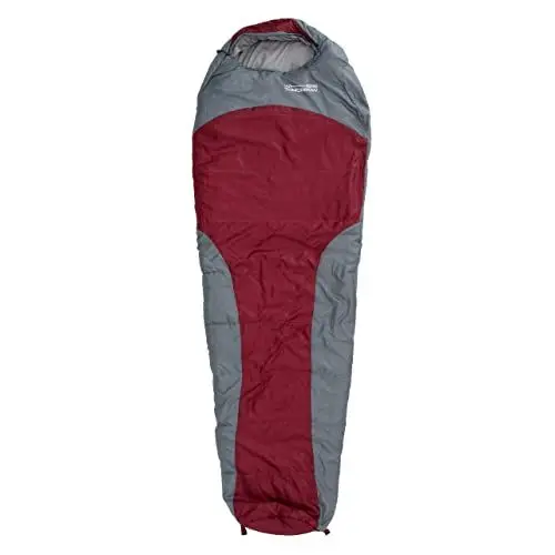 Produktbild: Lumaland Where Tomorrow Schlafsack Mumienschlafsack 230 x 80 cm - inkl. Packsack - 50 x 25 cm gepackt -für Outdoor Camping, Wandern, Backpacking - Weinrot