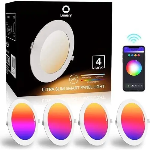 Produktbild: Lumary LED Einbaustrahler Deckenstrahler, 16 Millionen Farben Dimmbar Weiß (2700K-6000K), Deckenspots Kompatibel Mit Alexa, Echo, Google Home, 4 Stück