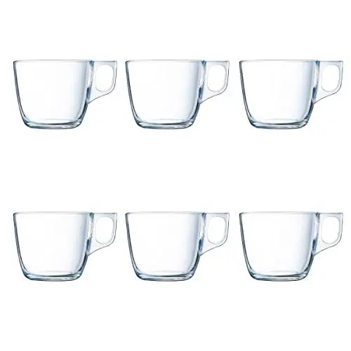Produktbild: Luminarc Kaffeebecher für die Mikrowelle, Glas, 6 Stück 22cl