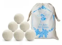 Produktbild: LUMINER® Bälle für Wäschetrockner aus Wolle, 6 Bälle für Wäschetrockner, knitterfrei und fängt Haare auf, Wollkugeln für Wäschetrockner